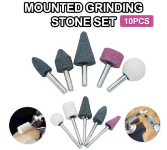 10 Pcs 6mm & 3mm Shank Abrasive Mounted Stone Rotary Tool Bits