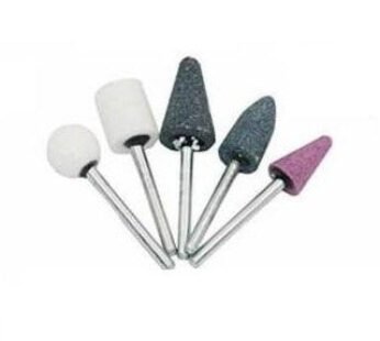 5 Pcs 3mm (1/8in) Shank Abrasive Mounted Stone Rotary Tool Bits