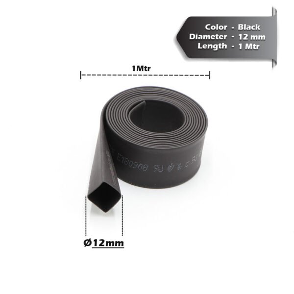 Heat Shrink Sleeve Tube - Black - Image 16