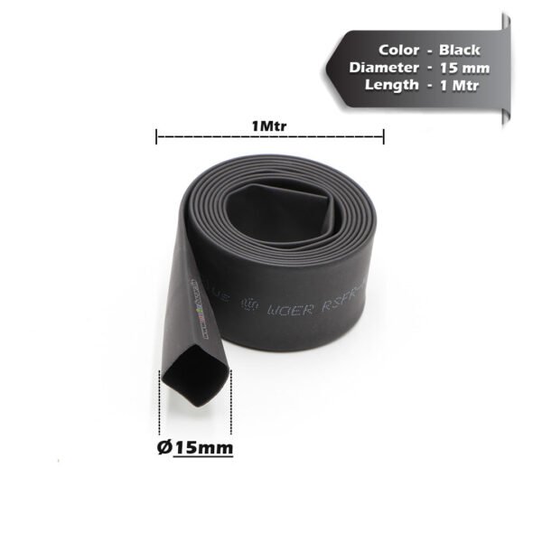 Heat Shrink Sleeve Tube - Black - Image 17