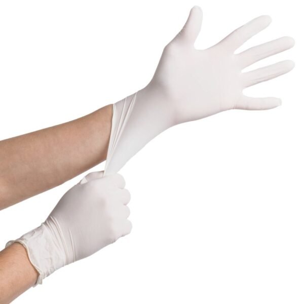 Powder Coated Latex Disposable Gloves Box - White - Image 2
