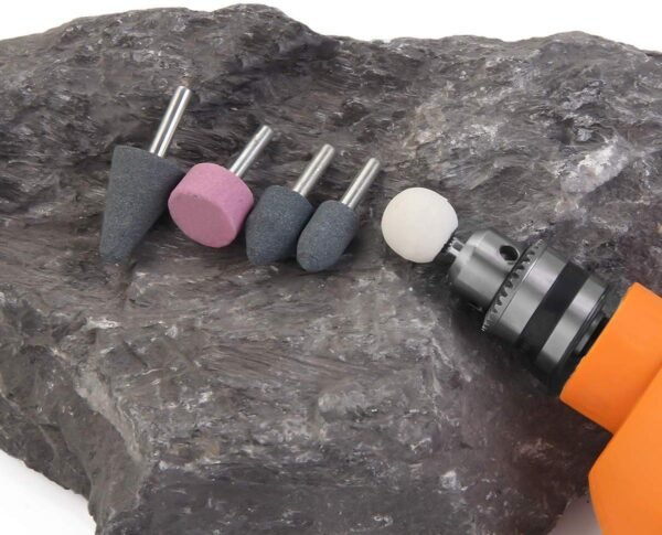 10 Pcs 6mm & 3mm Shank Abrasive Mounted Stone Rotary Tool Bits - Image 6