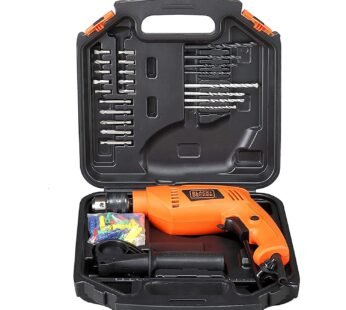 Black & Decker: HD555K50 550W 13mm Variable Speed Reversible Impact Drill Kit with 50 Accessories Kitbox