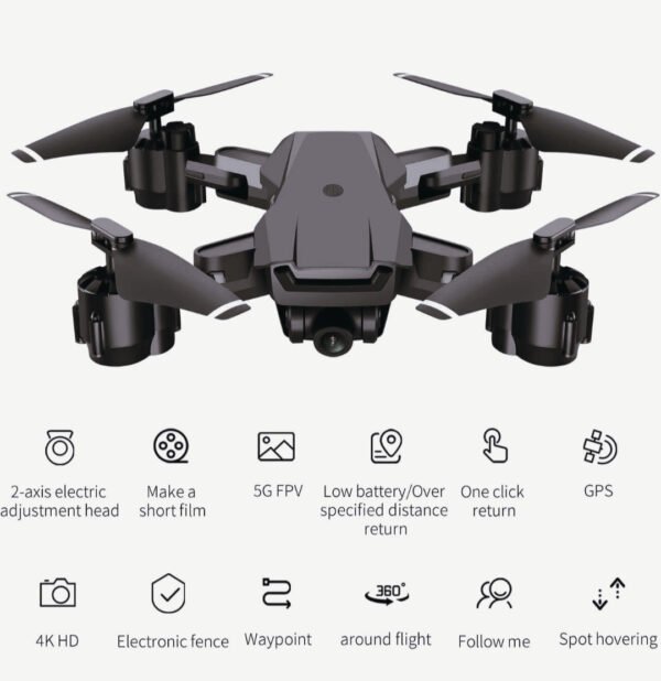 Pioneer: GD-118 Professional Foldable Drone Wifi Fpv Mavic 4k HD Camera With Remote Control - Image 2