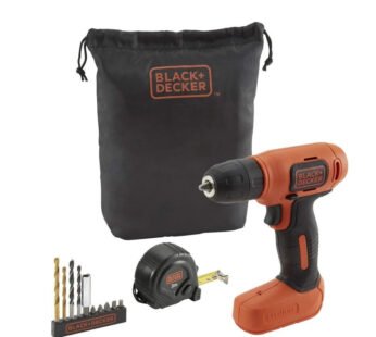 Black & Decker: BDCD8GPA 14 Pieces 7.2V Li-Ion Orange Cordless Drill Kit