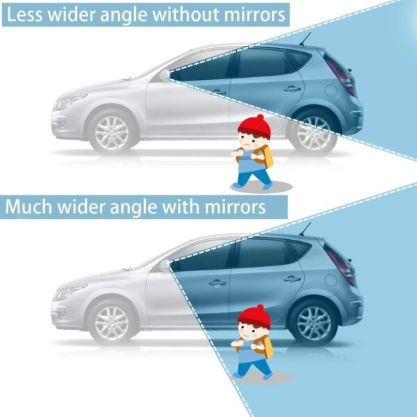 2pcs Frameless Round Convex Rear View Blind Spot Mirror For Cars - Image 6