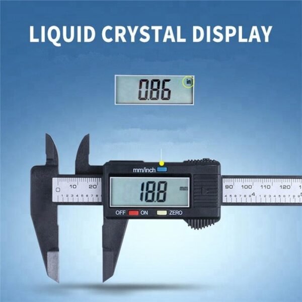 Digital Vernier Caliper Plastic Body 150mm/6Inch with Blister Packaging - Image 6