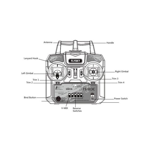 FlySky FS-i4X 2.4GHz 4CH AFHDS R/C Transmitter + FS-A6 Receiver - Image 7