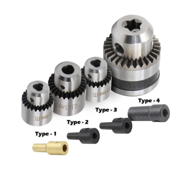 [Type 1] 0.3-4mm Drill Chuck Set For 775 DC Motor (5mm Shaft) Rotary Tool - Image 2