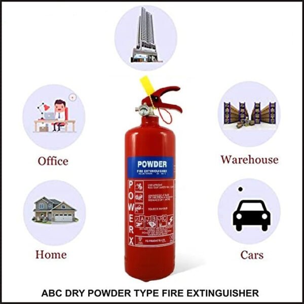 2KG ABC Dry Powder Type Fire Extinguisher for Makerspace/ Home Use - Image 2