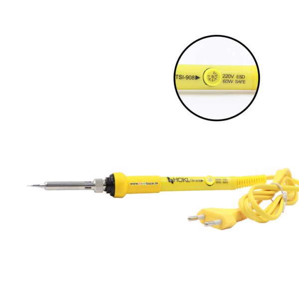 Hoki: 908 Temperature Controlled 60W Soldering Iron with Pointed Tip - Image 2