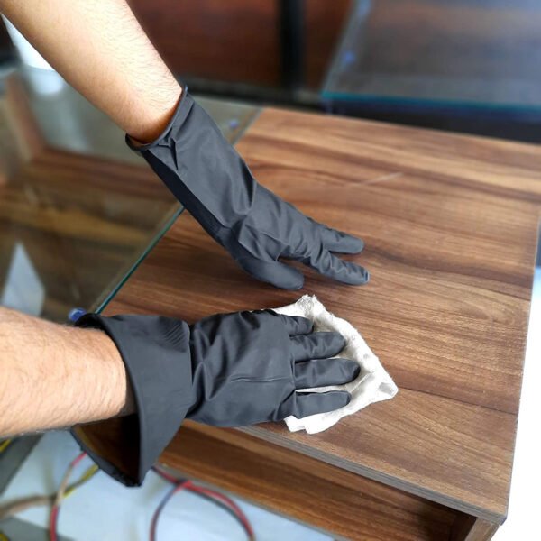 Multipurpose Natural Gum Rubber Reusable Cleaning Gloves (Pair)- Grey/Black - Image 5