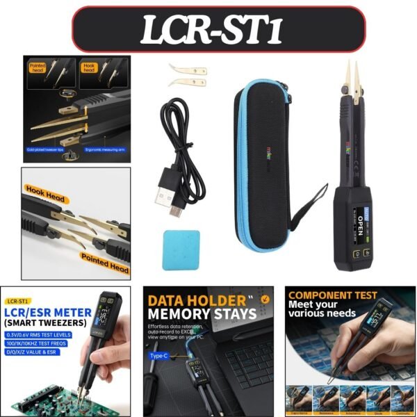FNIRSI LCR-ST1 Mini Smart Tweezer LCR SMD ESR Tester - Image 4