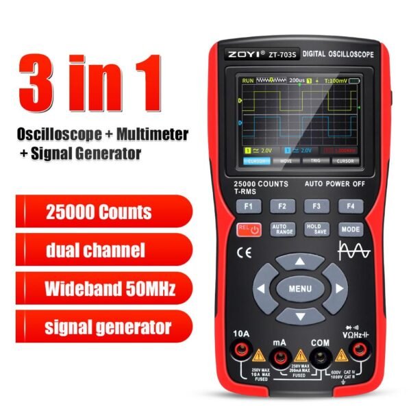 Zoyi: ZT-703S: 3-in-1 Handheld Digital Oscilloscope and Multimeter - Image 5