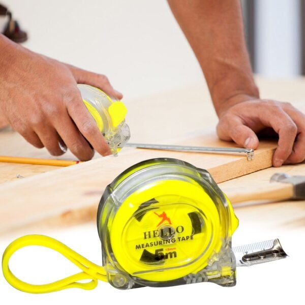 Generic: 5mtr Transparent Measuring Tape with Press Release Locking System - Image 2