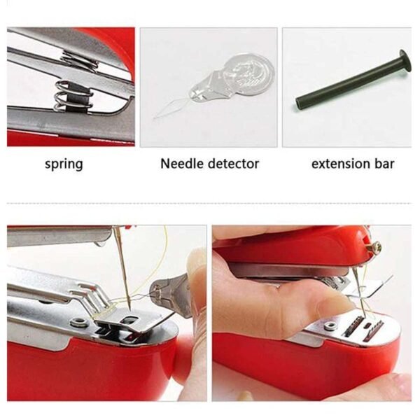Portable Mini Lightweight Cordless Hand-Operated Manual Stapler Size Tailoring Sewing Stitch Machine - Image 2