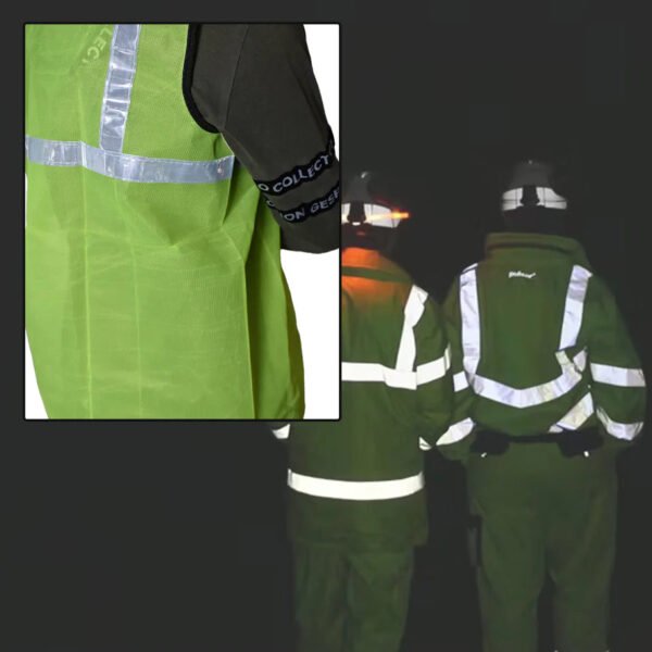 Generic: Reflective Tape Safety Jacket - Green - Image 2