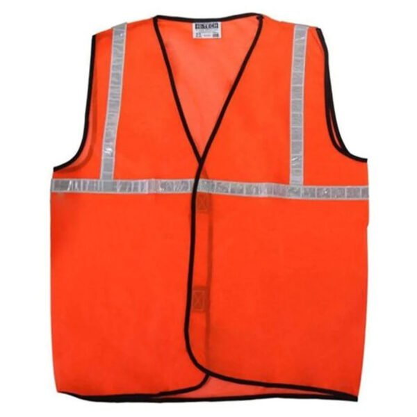 Generic: Reflective Tape Safety Jacket - Orange - Image 4