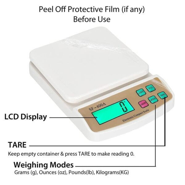 SF-400A 10kg Digital Weighing Scale for DIY/Home Use - Image 4