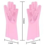 Silicone Gloves with Scrubber for Cleaning (Pair) Kim - Image 3