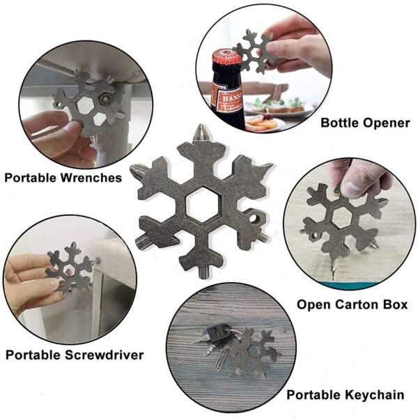 18 in 1 Snowflake Portable Spanner Multi-Tool Hex Wrench - Image 9