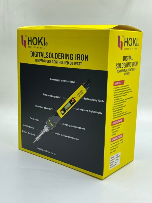 Hoki: 909 80W Digital Adjustable Temperature Soldering Iron with LCD Display - Image 9