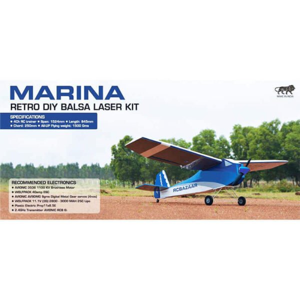 Marina Retro RC Aircraft Balsa Laser Kit