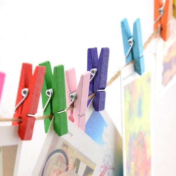 Wooden Clips for Photo Hanging & Home Decoration Pin Clips (Pack Of 50) - Image 4