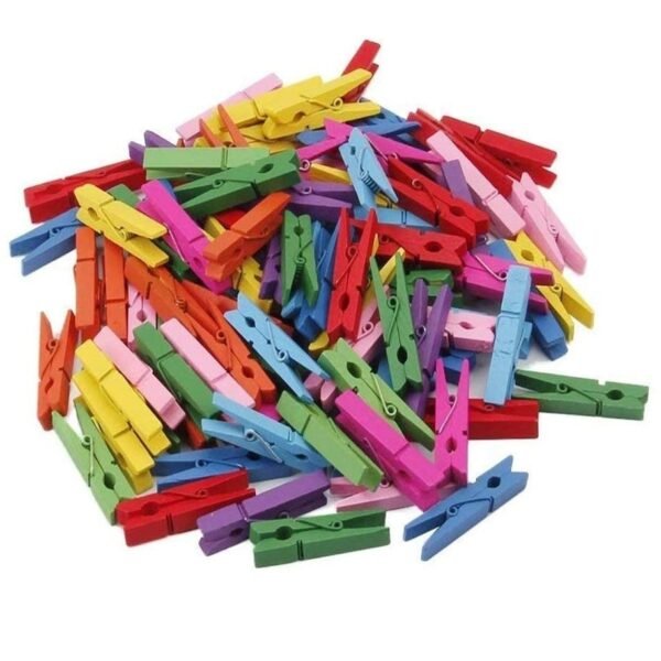 Wooden Clips for Photo Hanging & Home Decoration Pin Clips (Pack Of 50)