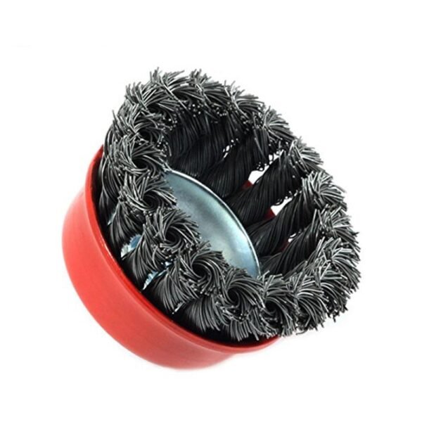 Knotted Wire Wheel Cup Brush (Black/Grey/Green) - Image 7