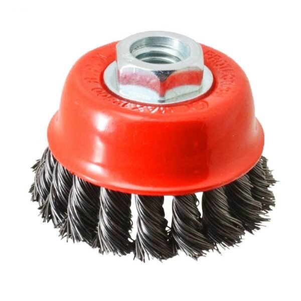 Knotted Wire Wheel Cup Brush (Black/Grey/Green)