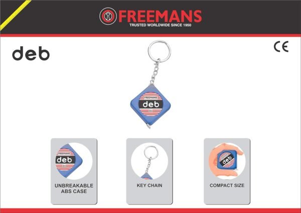Freemans: DEB Steel Tape Rule with Keychain [Plastic Body] - Image 8