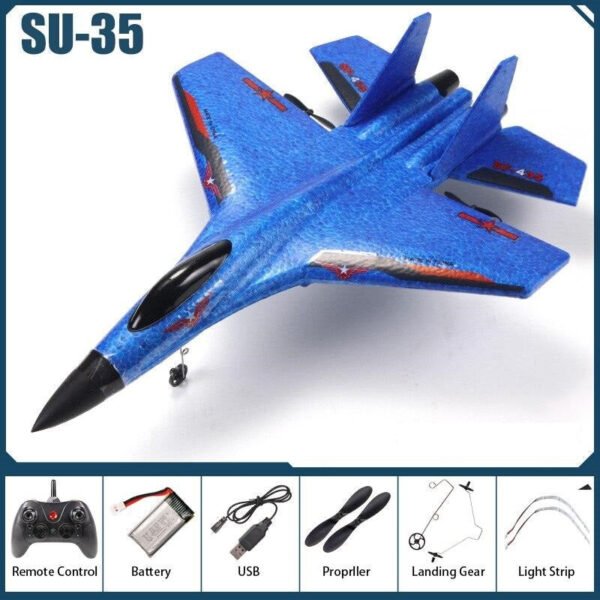 SU-35 2.4GHZ RC Air Plane Glider Remote Control EPP Fixed Wing Aircraft With Luminous Strip - Image 3